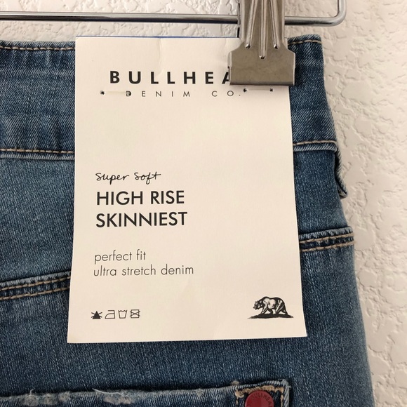 Bullhead Denim Co High Rise Skinniest Womens Burgandy Size 3
